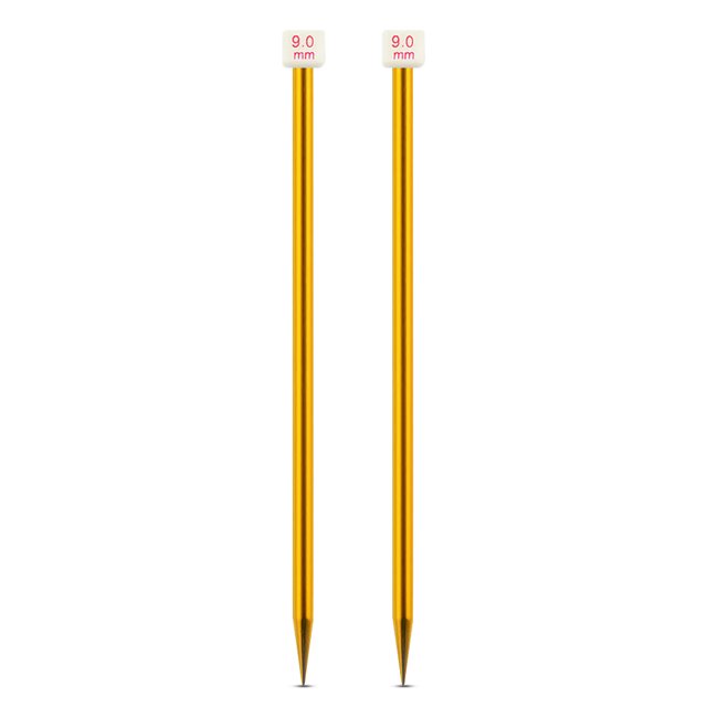 Moyic Agujas de tejer al azar de colores, suéter, de tejer de aluminio portátil, equipo de costura para manualidades DIY, suministros para el Artesanía 9.0 mm Moyic HA011745-13B