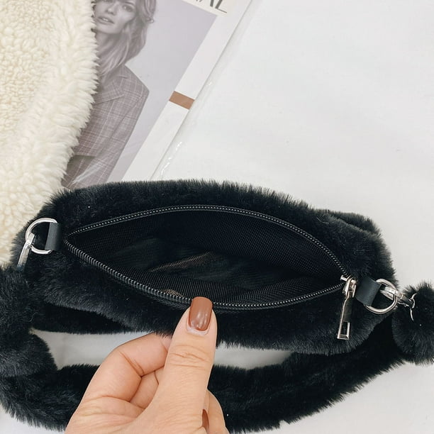 Bolsa Casual Lady Umhängetasche Animal Print Vintage Plüsch Unterarm Geldbörse Handtasche Tmvgtek Para Estrenar