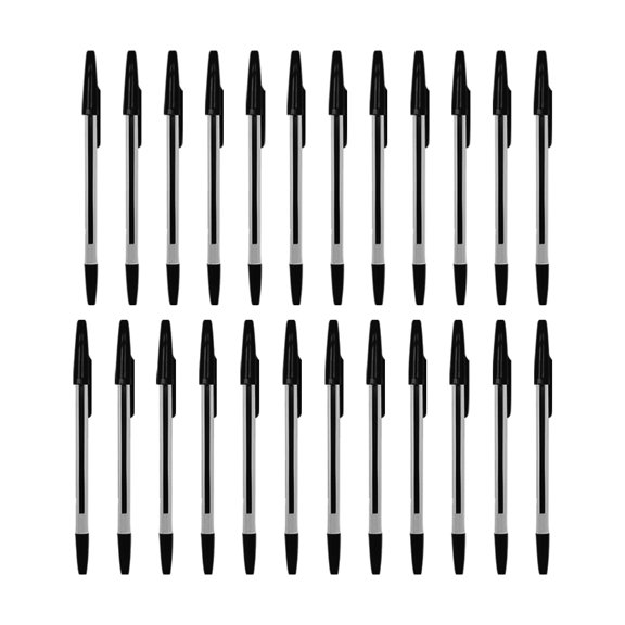 12/24/50/100Pcs Plastic Ballpoint Pen Blue/Black/Redness Inks Office Writing Pen
