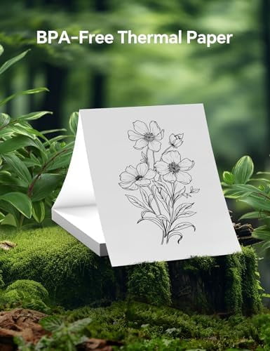 200 Sheets Thermal Printer Paper 8.5x11 US Letter MT610 Thermal Paper, Compatible with Tekola/iDTekola/HTekola Portable Printer and Other Brands Thermal Document Printers