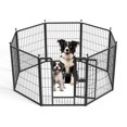 thumbnail image 1 of Parque infantil para perros Simple Deluxe, 8 paneles, 81 cm, metal resistente, 1 of 7