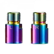 Popvcly 1 Pair Titanium Bike Pedal Extenders Bicycle Pedal Spacers