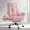 Lamb fleece - pink, variant on Snowflake Fleece Office Chair with Foldable Armrests & Pet Bed, Soft Plush Seating, Cozy Pet Nook, Ergonomic Desk Chair for Home and Office