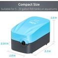 Pawfly MA60 Quiet Aquarium Air Pump for 10 Gallon with Accessories Air