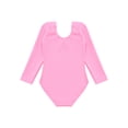 thumbnail image 4 of Xnihocha Kids Girls Fleece-Lined Long Sleeves Ballet Modern Dance Gymnastic Leotard Solid Color Pink 170, 4 of 7