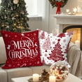 thumbnail image 4 of putnchl Merry Christmas, Throw Pillow Cover, 18 X 18 Inch, Winter Holiday, Cushion Cover Sofa Decoration, Christmas Tree, 4 of 5