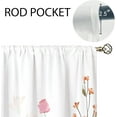 thumbnail image 2 of Boho Leaf Floral Kitchen Curtains Colorful Botanical Leaves Bathroom Curtains Window Treatment Drapes Tier Bohemian Plant Cafe Small Bedroom Short French Door Curtains 2 Panels 28x40 Inch, 2 of 8