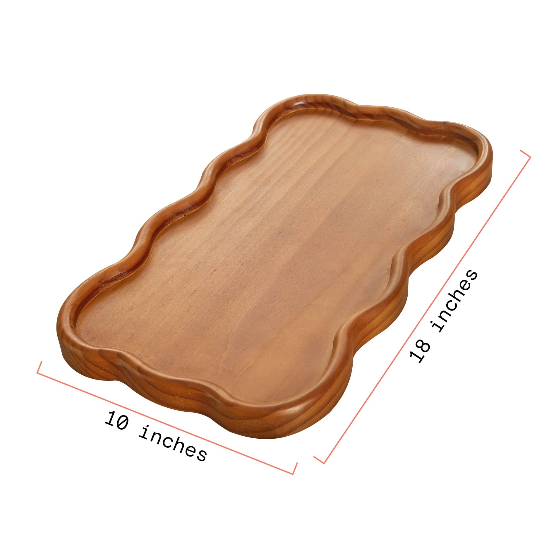 Beautiful Oversized 18"x 10" Oversized Wood Tray by Drew Barrymore