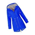 thumbnail image 1 of Decodeary Veste à Capuche Douce pour Femme Imperméable Manteau de Pluie Extérieur Bleu TG, 1 of 4