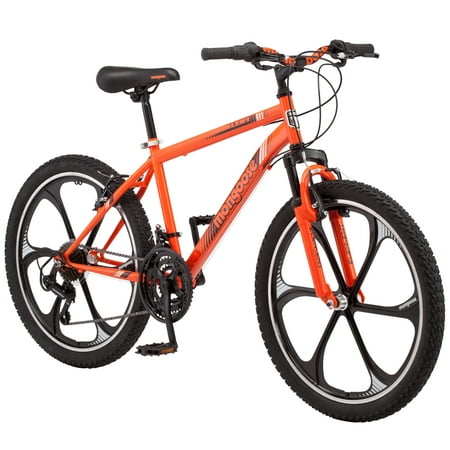 Mongoose Alert Mag Wheel mountain bike, 24-inch wheels, 7 speeds, (Best Hardtail Mountain Bike For 1000)