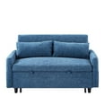 thumbnail image 5 of Blue Microfiber Loveseat with Storage | Pull Out within Seconds for Rest | Breathable Fabric and Stable Frame, 5 of 6