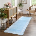 thumbnail image 2 of Washable Rugs for Living Room, Non Slip Modern Scalloped Rugs, Low Pile Soft Stain Resistant Rug Non Shedding Modern Print Floor Mats for Home Decor, 2 of 15