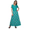 thumbnail image 3 of Moomaya Printed Long Skirt For Women Wrap Style Plus Size 3 Tier Maxi Skirt, 3 of 6