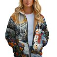 thumbnail image 7 of Women Lined Plush Sweat Jacket With Hood Autumn Winter Warm Hooded Jacket Loose Coat Pockets Large Sizes Hoodie Sweatshirt, 7 of 7