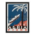 thumbnail image 3 of Steamship Adria to Fiume, 1936. Framed Vintage Travel Poster, 3 of 11
