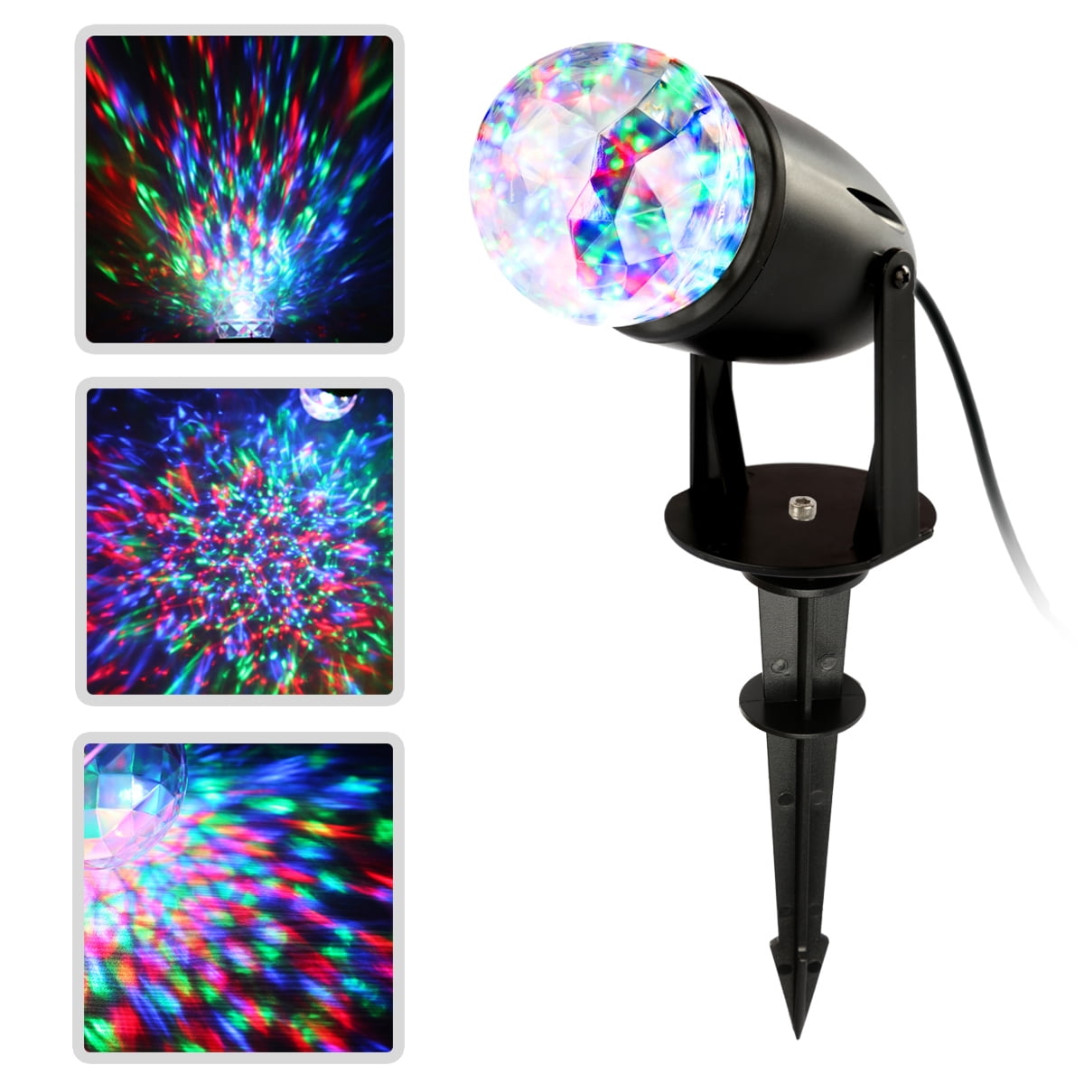1 Pc Waterproof Magical Spotlight Rotating Led Projector Light Night