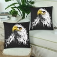thumbnail image 2 of MKHERT White Eagle Head Pillowcase Pillow Protector Cushion Cover 18x18 inch,Set of 2, 2 of 3