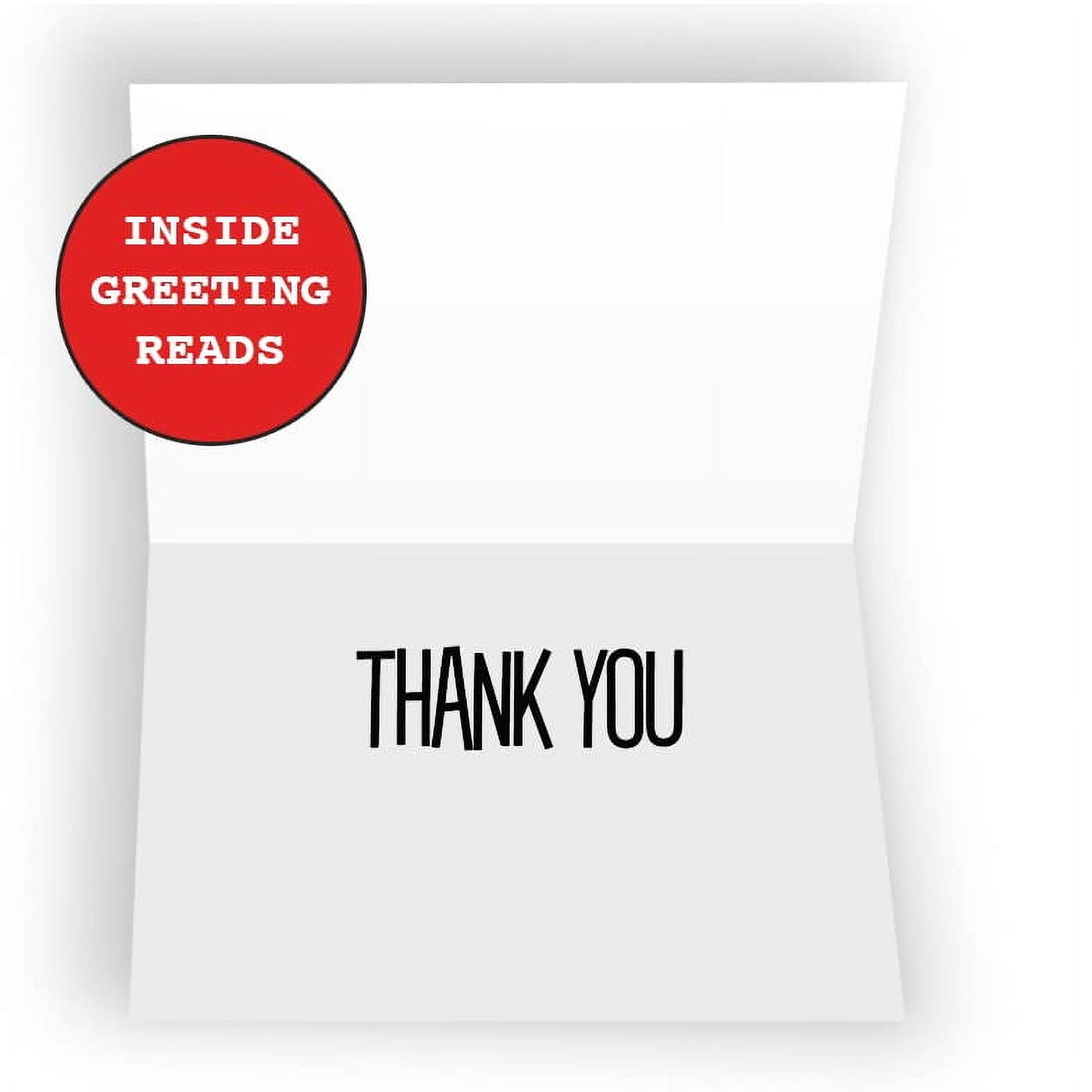 Geometric Color Thank You Blank Note Greeting Cards | 20 Pack Bulk Set (4X6)