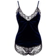 thumbnail image 4 of yunLCZ Silk Pajamas for Men Women Sleepwear V Neck Nightwear Ice Silk Sleepwear Lace Chemise Nightdress for women, 4 of 4