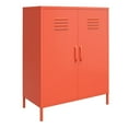 thumbnail image 3 of Novogratz Cache 2 Door Metal Locker-Style Storage Accent Cabinet, Magenta, 3 of 8