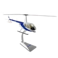thumbnail image 1 of APPLAYERR Die Cast Alloy Robinson R44 Raven Helicopter Model 1:32 Scale 37cm x 42cm for Desktop Decor Display Stand Gift, 1 of 7