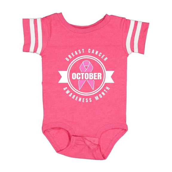 Inktastic October Breast Cancer Awareness Month Badge Boys or Girls Baby Bodysuit