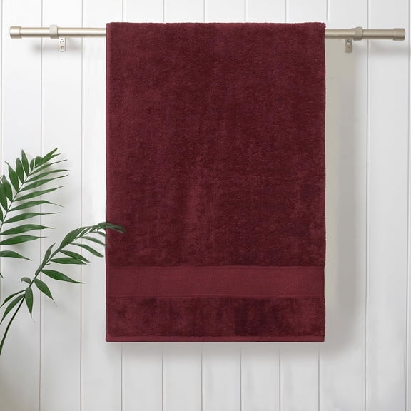 Mytrident 100% Cotton Bath Towels 450 Gsm | Soft & Absorbent Bath Towel For Men & Women - Wine Red