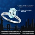 thumbnail image 2 of Gem Stone King 14K White Gold Sky Blue Topaz Solitaire Engagement Ring for Women | 2.00 Cttw | Oval 9X7MM | Gemstone November Birthstone | Size 7, 2 of 6