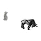 thumbnail image 5 of Estatua De Gato Y Toro De Resina, Figura Decorativa, Adorno Coleccionable, Escultura Animal Para Entrada, Estantería, Sala De Estar, Dormitorio, Entrada, Mesa, Escritorio, Estante De Oficina., 5 of 8