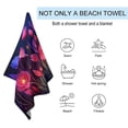 thumbnail image 2 of Watercolor Wildflowers Beach Towel, Microfiber Beach TowelsAbsorbent, Compact, Beach Blanket, Lightweight Towel for The Swimming, 2 of 7