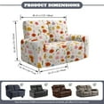 thumbnail image 6 of TSOVTHRID Floral White Print Loveseat Recliner Covers for 2 Seat Sofa, Soft Reclining Love Seat Slipcover, 6-Piece Stretch Reclining Sofa Covers for Home Decoration, 6 of 7