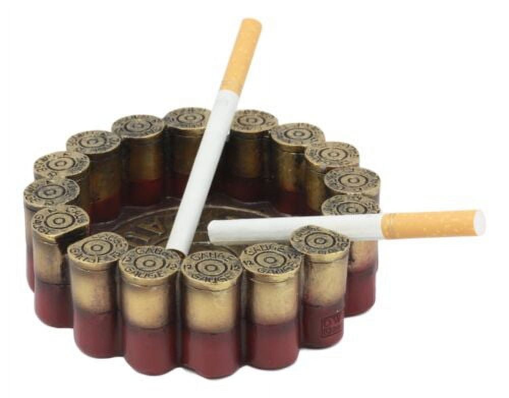 how to shotgun a cigarette Ebros Wild Western 12 Gauge Shotgun Shell Round Cigarette Ashtray Figurine  4.5