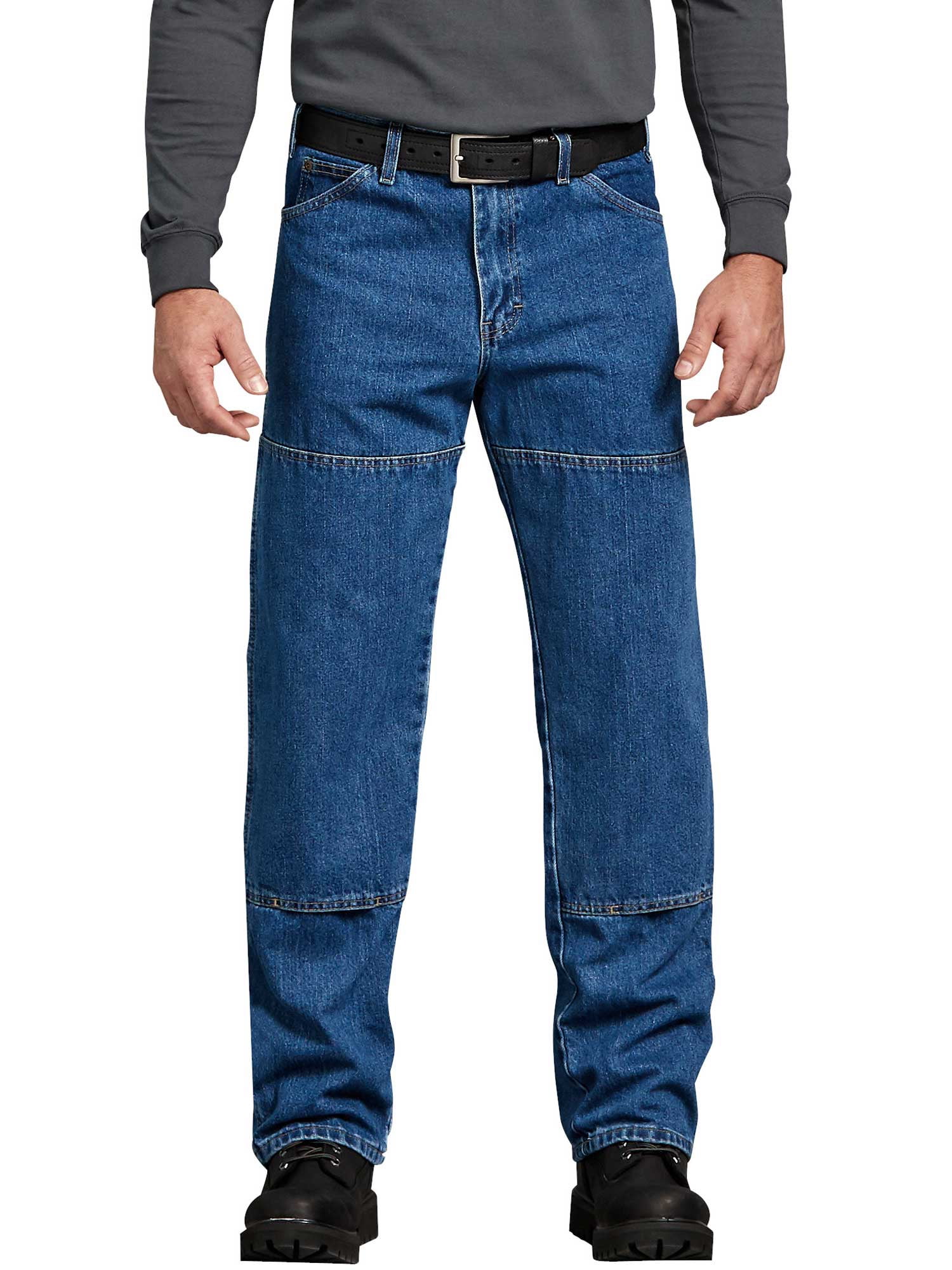 hjælpeløshed Hver uge heroin Dickies Mens and Big Mens Relaxed Fit Workhorse Double Knee Denim Jeans -  Walmart.com