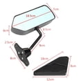 thumbnail image 3 of 1 Pair Universal F1 Style Car Side Rearview Mirrors Door Wing Rear View Mirror for ABS Carbon Fiber Look, 3 of 7