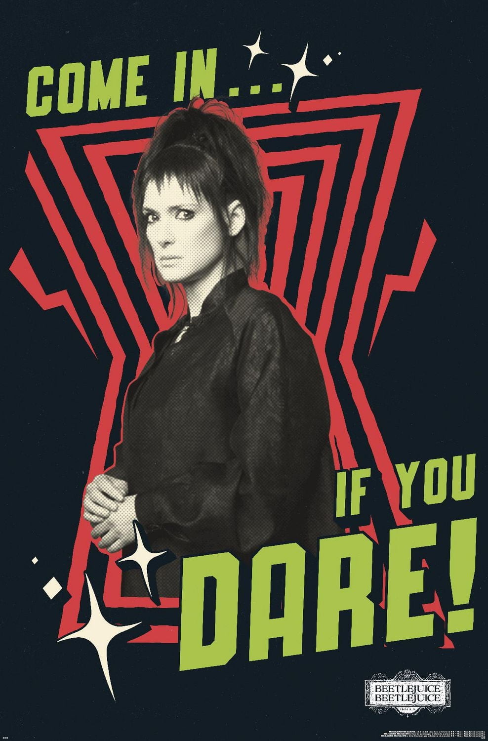 Beetlejuice Beetlejuice - Come In If You Dare Wall Poster, 14.725" x 22.375" Framed