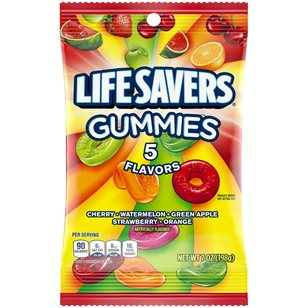 Life Savers 5 Flavors Gummies Candy Bag, 7 ounce
