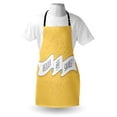 thumbnail image 4 of Saying Apron, Positive Vivid Color Vintage Design Relax and Smile Message, Unisex Kitchen Bib with Adjustable Neck for Cooking Gardening, Adult Size, Mustard Black White, by Ambesonne, 4 of 4