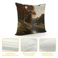 thumbnail image 4 of Creowell Trees River People Fashion Style Dirt-Resistant Throw Pillow Covers for Couch Sofa Bed Living Room Bedroom Throw Pillow Cover Year-Round Decor Printed on Both Sides 1PC 12x12in, 4 of 5