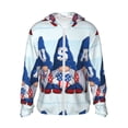 thumbnail image 2 of Uemuo Cute Gnomes in USA Pattern Women's Full Zip UPF 50+ Sun Protection Hoodie Jacket Long Sleeve Sun Shirt Hiking Outdoor Performance with Pockets-X-Large, 2 of 9