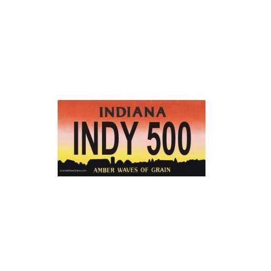 Design It Yourself Indiana Bicycle Plate #2. Free Personalization on Plate