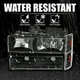 thumbnail image 6 of Spec-D Tuning Black Headlights + Bumper Lights + Corner Lights Compatible with 1988-1993 Chevy C10 Pickup C/K 1500 2500 3500 Silverado Sierra, Left + Right Pair Headlamps Assembly, 6 of 6