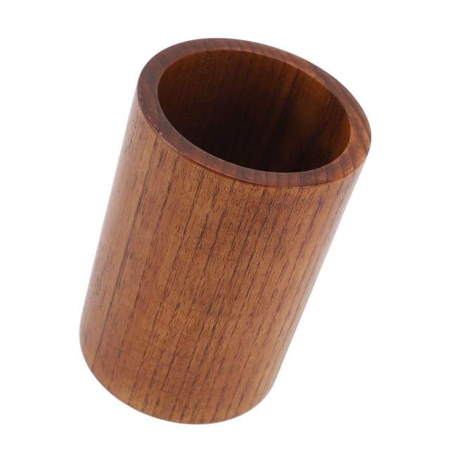 Utensil Holder, Multifunctional Sour Jujube Wood Handmade Tableware Storage Bucket for Desktop