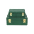 thumbnail image 4 of Lusan Square Decorative Box Set - Green Faux Shagreen, 4 of 11