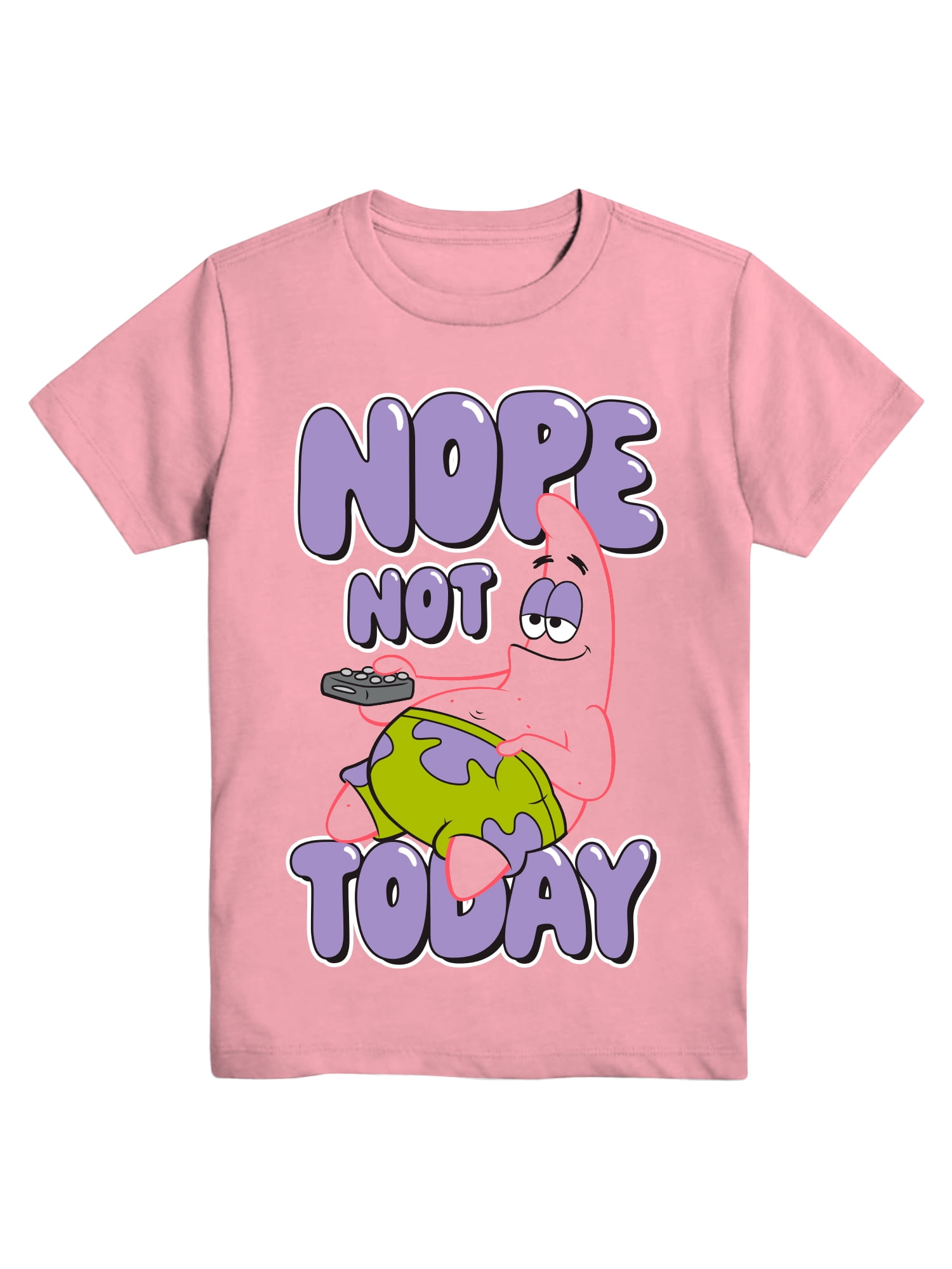 SpongeBob SquarePants, Boys' & Big Boys' Graphic T-Shirt, Nope Patrick, Sizes 4-18