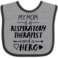 thumbnail image 3 of Inktastic My Mom is a Respiratory Therapist and a Hero Boys or Girls Baby Bib, 3 of 4