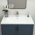 thumbnail image 3 of LOGMEY 31"x20" White Ceramic Vanity Top with Integrated Rectangular Sink - Drop-in Installation, Single Faucet Hole, 1.75" Drain, 3 of 8
