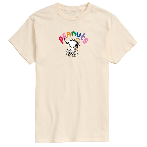 Peanuts - Rainbow Painting - Men's Short Sleeve Graphic T-Shirt