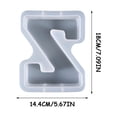 thumbnail image 2 of Xihbxyly Letras de Gel de Cristal para Hacer Tú Mismo, Moldes Grandes de Resina para Alfabeto, Diseño Flexible y Reutilizable, Decoración de Escritorio, Fabricación de Jabón de Cera de Vela, Decoraci, 2 of 2