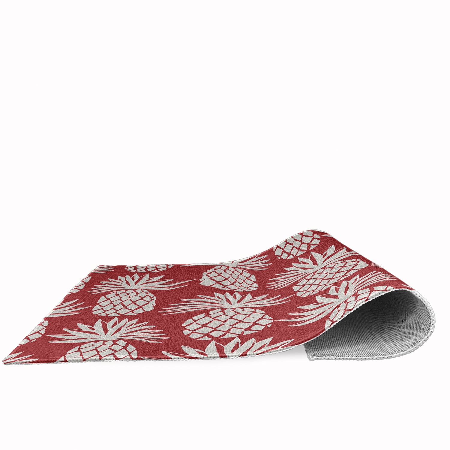 Simply Daisy 2' x 3' Pineapple Pattern Chenille Rug, Ligonberry Red