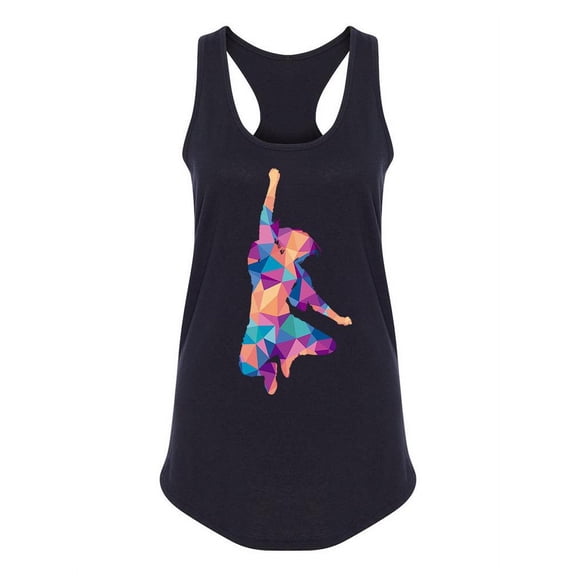 Colorful Polygonal Silhouette  Tank Women -Image by Shutterstock, Female Large